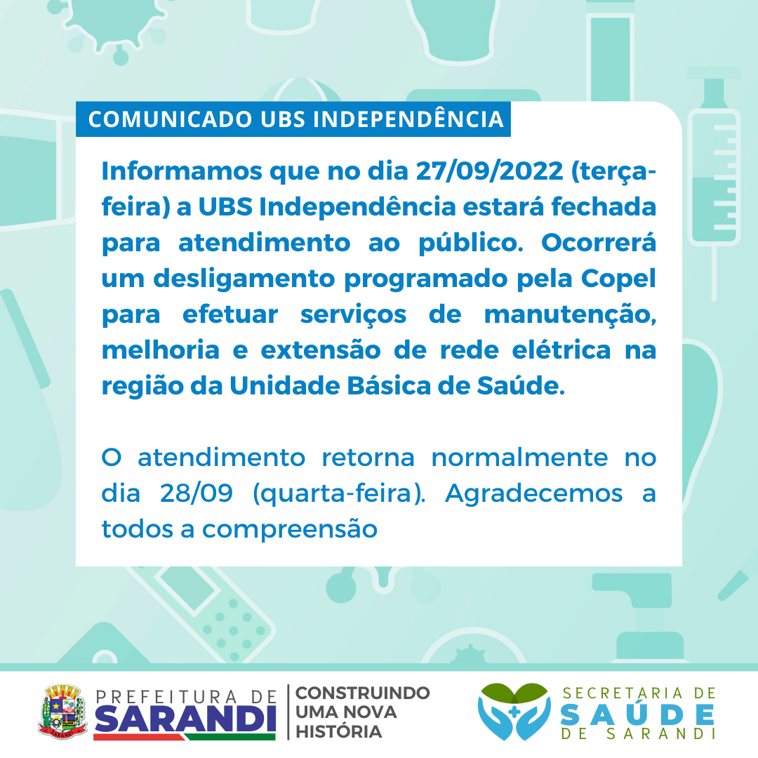 Comunicado UBS Independência